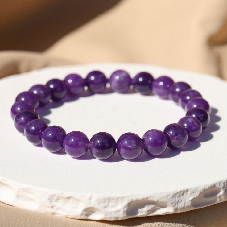 Amethyst Bracelet 10mm 23cm