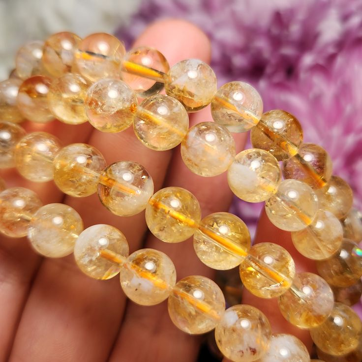 Natural Citrine genuine crystal bracelet for abundance and prosperity