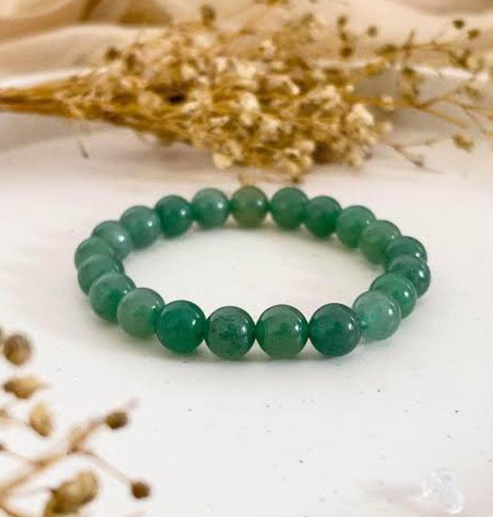 Handmade Green Aventurine gemstone crystal bracelet