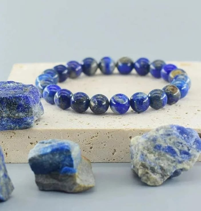 Lapis Lazuli blue gemstone bracelet