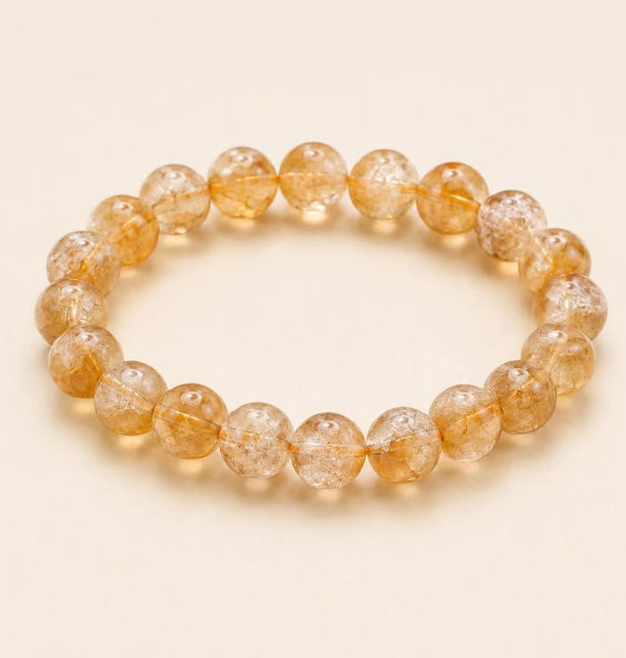 Natural Citrine genuine crystal bracelet for abundance and prosperity