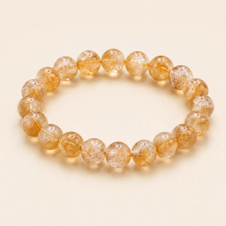 Natural Citrine genuine crystal bracelet for abundance and prosperity