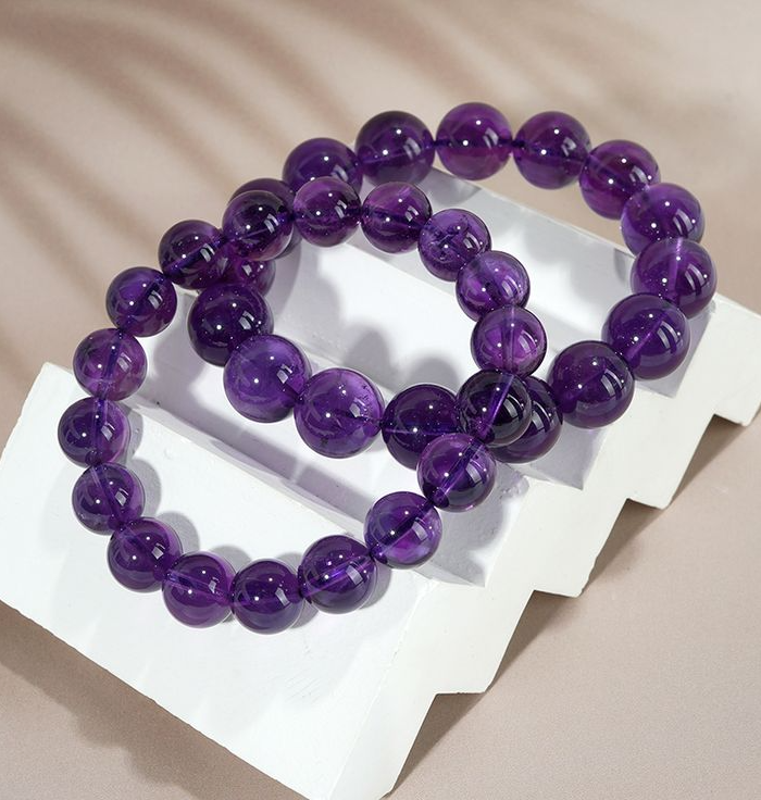 Elegant Amethyst gemstone crystal bracelet gift for her