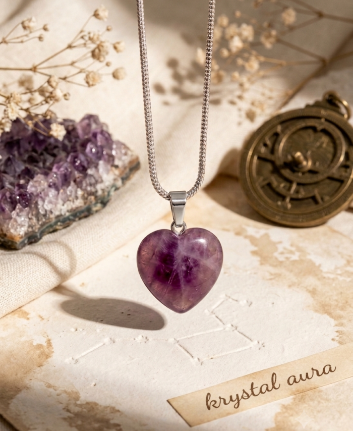 Amethyst Heart Pendant