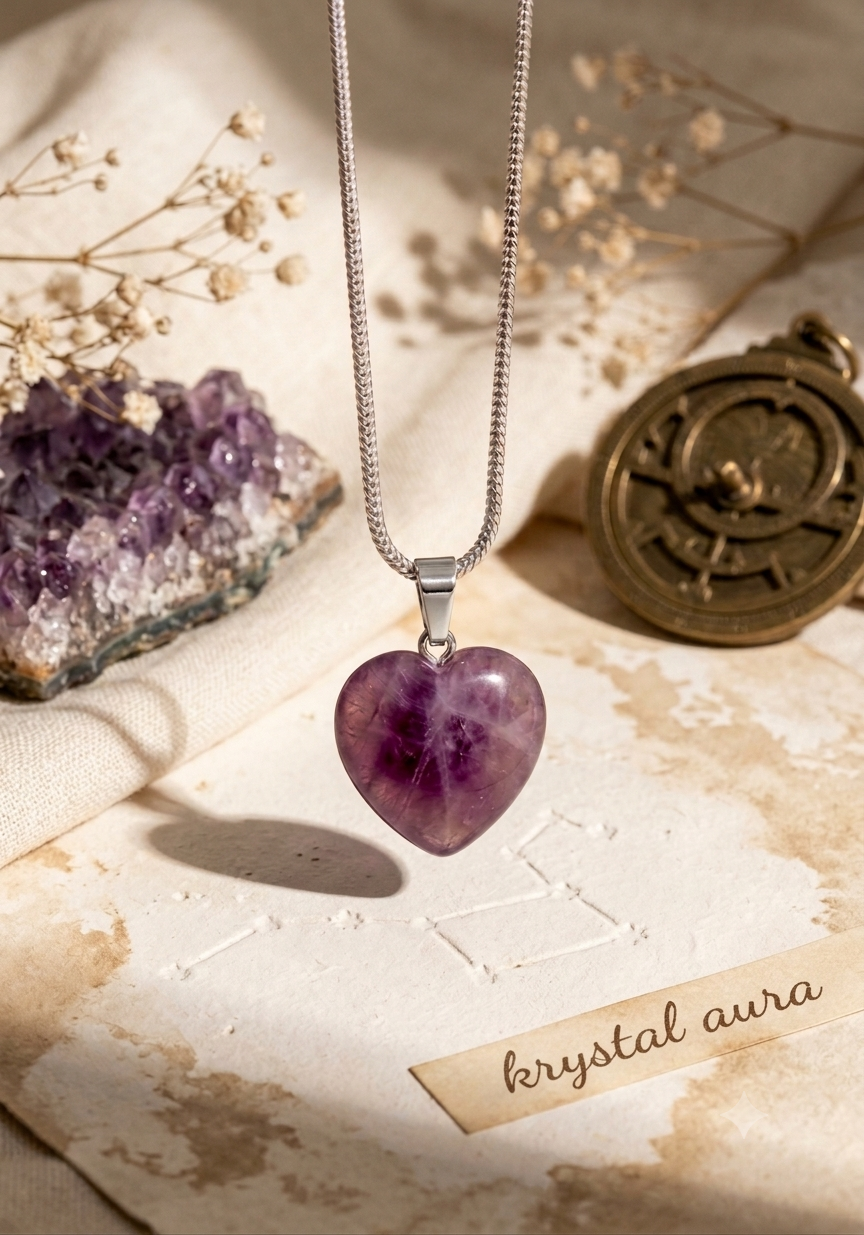 Amethyst Heart Pendant