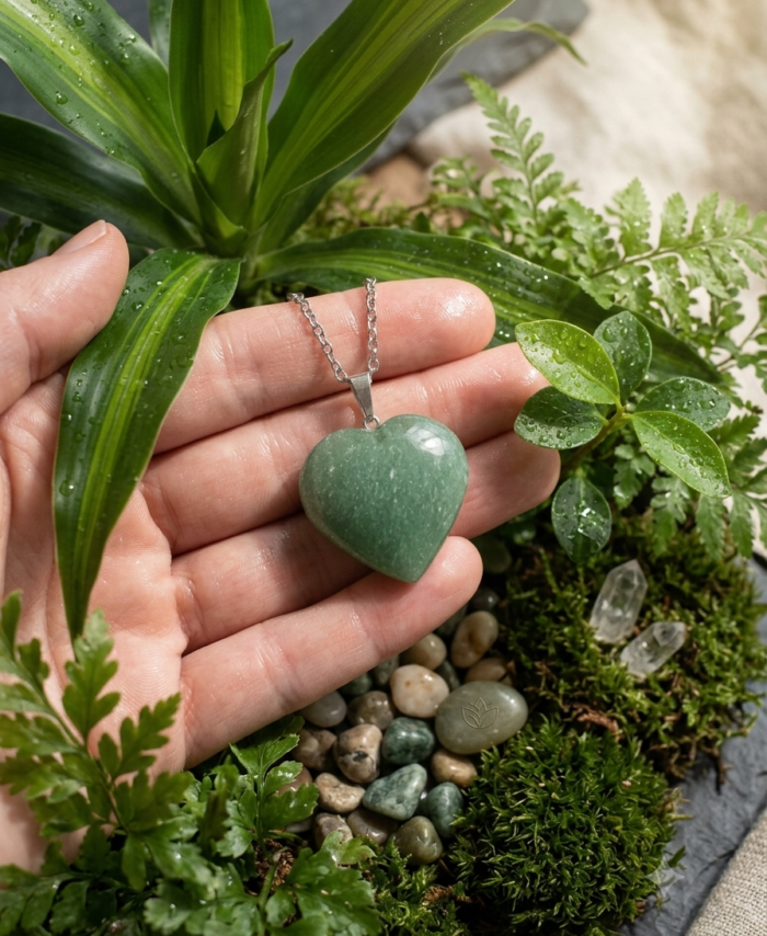 Green Aventurine Heart Pendant | The "Lucky Charm"