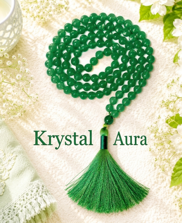 Natural Green Aventurine 108 Bead Mala | The "Infinite Abundance" Japa Mala