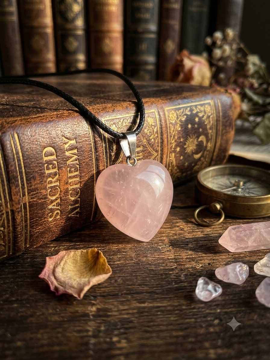 Rose Quartz Heart Pendant