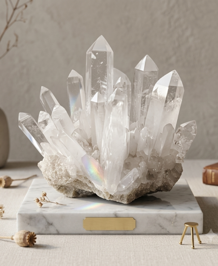 Clear Quartz Crystal Cluster | The "Ultimate Clarity" Centerpiece