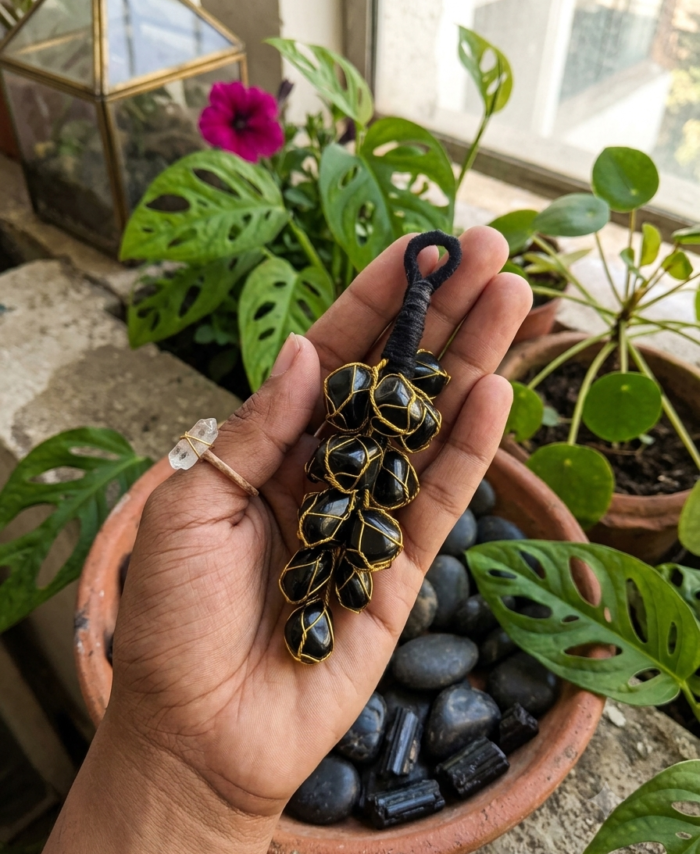 Black Tourmaline Door Hanging: Energetic Protection & Grounding for Your Entrance